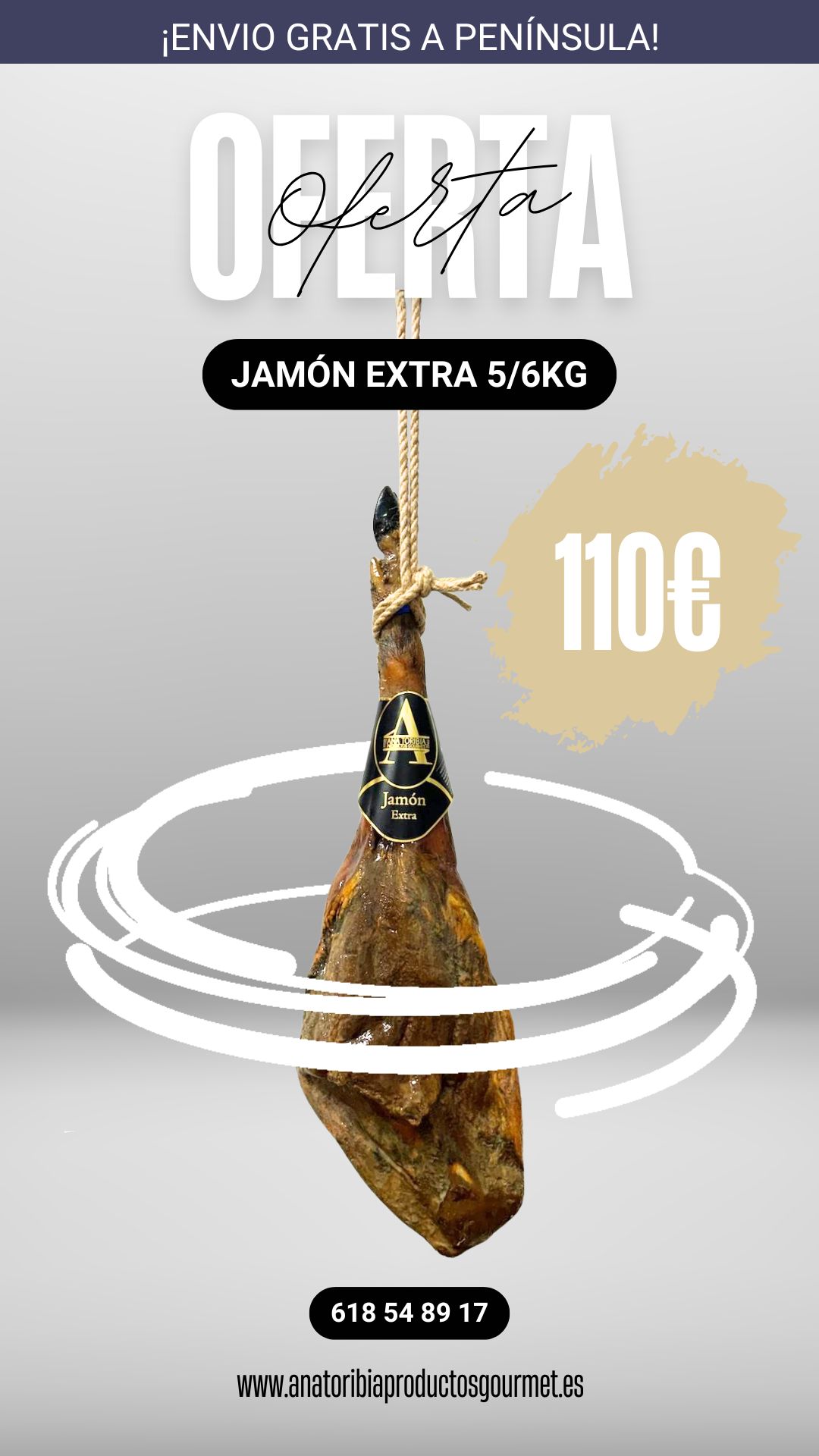 Ofertón Jamón Extra 5/6KG